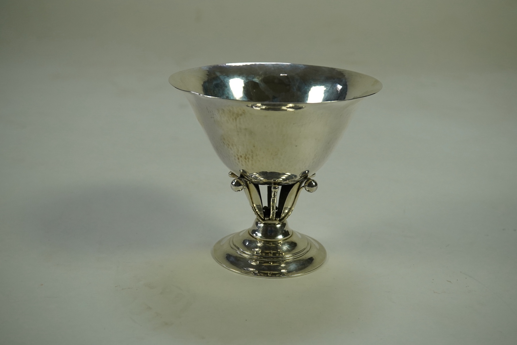 A George V Johan Rohde for Georg Jensen planished silver bowl